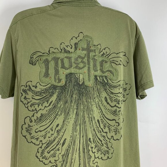 Nostic Men's Y2K Vintage Embroidered Short Sleeve Polo Shirt Size 3XL - Picture 3 of 14